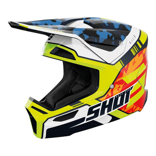 Shot Furious Kid Flash Helmet Blue/Neon Yellow Glossy