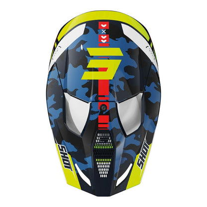 Shot Furious Kid Flash Helmet Blue/Neon Yellow Glossy
