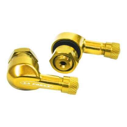 LA CORSA TUBELESS VALVE STEM - GOLD - 11.3MM (PAIR)