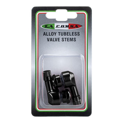 LA CORSA TUBELESS VALVE STEM - BLACK - 11.3MM (PAIR)