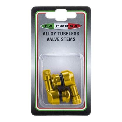 LA CORSA TUBESLESS VALVE STEM - GOLD - 8.3MM (PAIR)