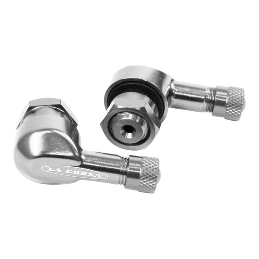LA CORSA TUBELESS VALVE STEM - SILVER - 8.3MM (PAIR)