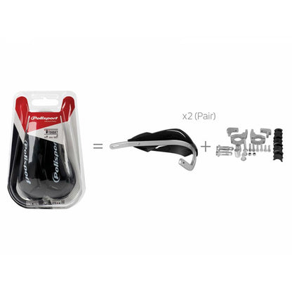 POLISPORT TOUQUET HANDGUARDS - BLACK