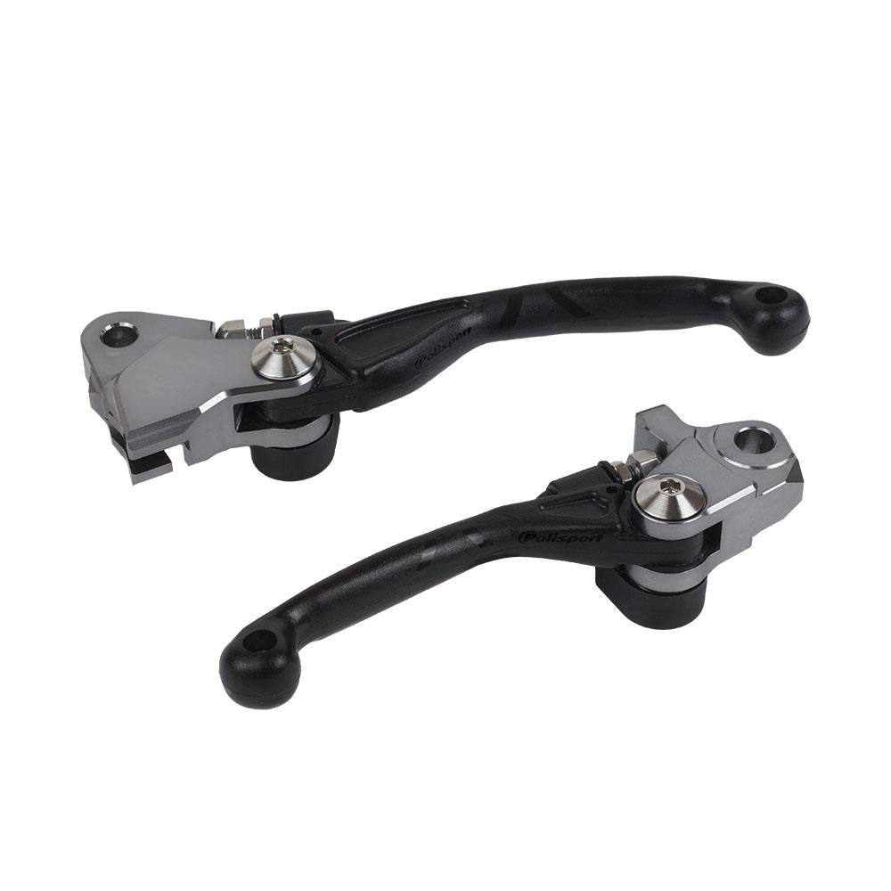 POLISPORT FOLDING LEVER SET HONDA CRF450R 21-25 - BLACK